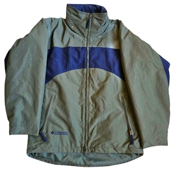 Columbia Green and Navy  Winter Jacket with Hood - Picture 1 of 11